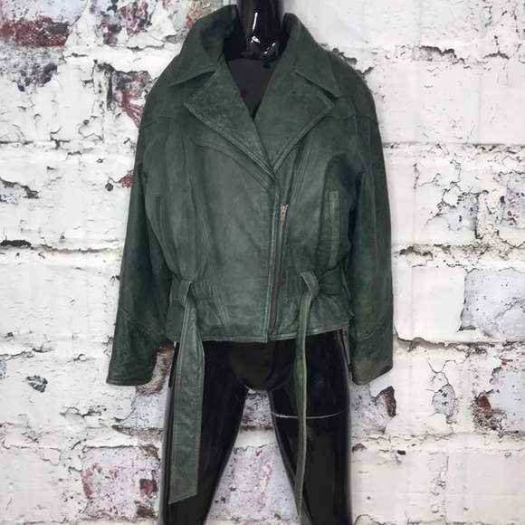 Wilsons Leather Jackets & Blazers - Hunter green women’s leather motorcycle jacket
